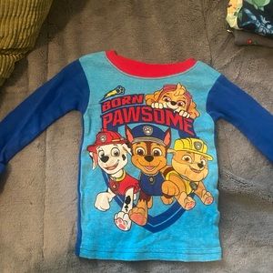 4T paw patrol pajama long sleeve